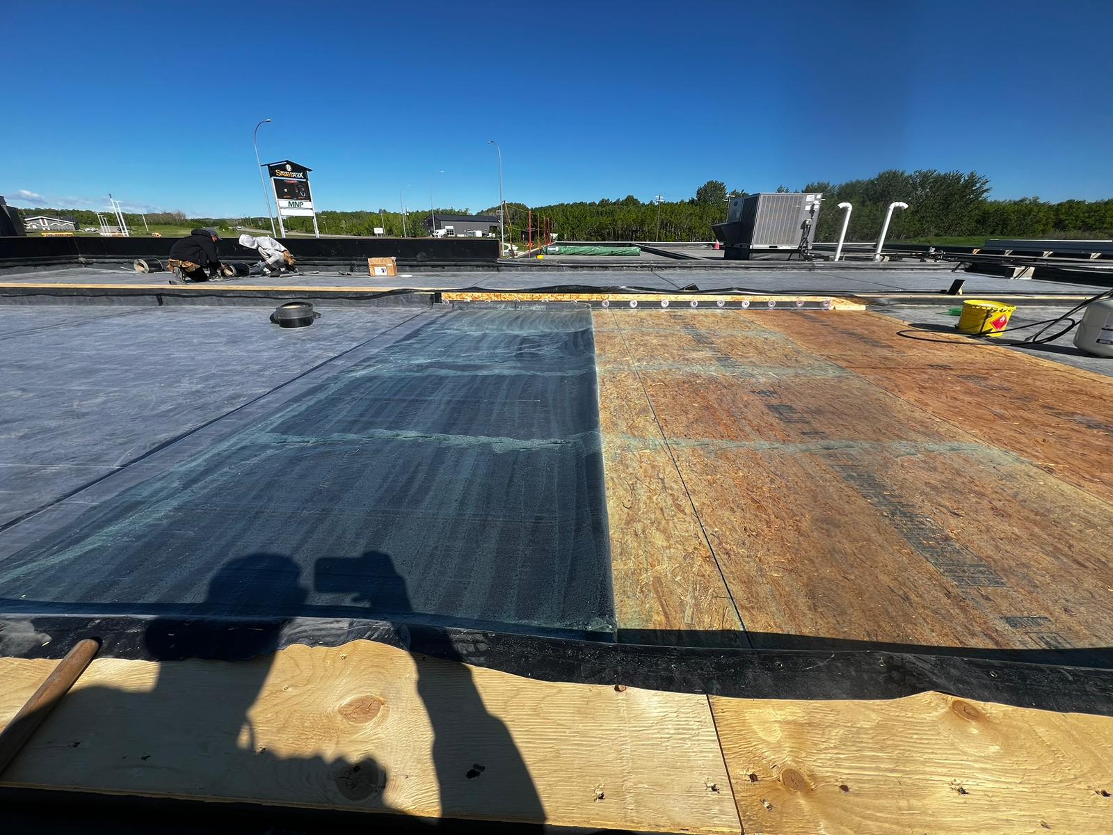 Commercial flat roofing